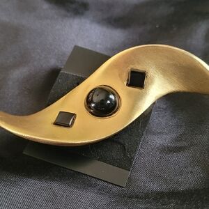 Coventry Gold and Black Brooch